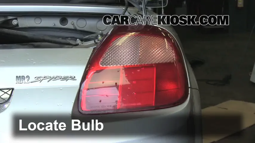 2000 Toyota MR2 Spyder 1.8L 4 Cyl. Lights Tail Light (replace bulb)
